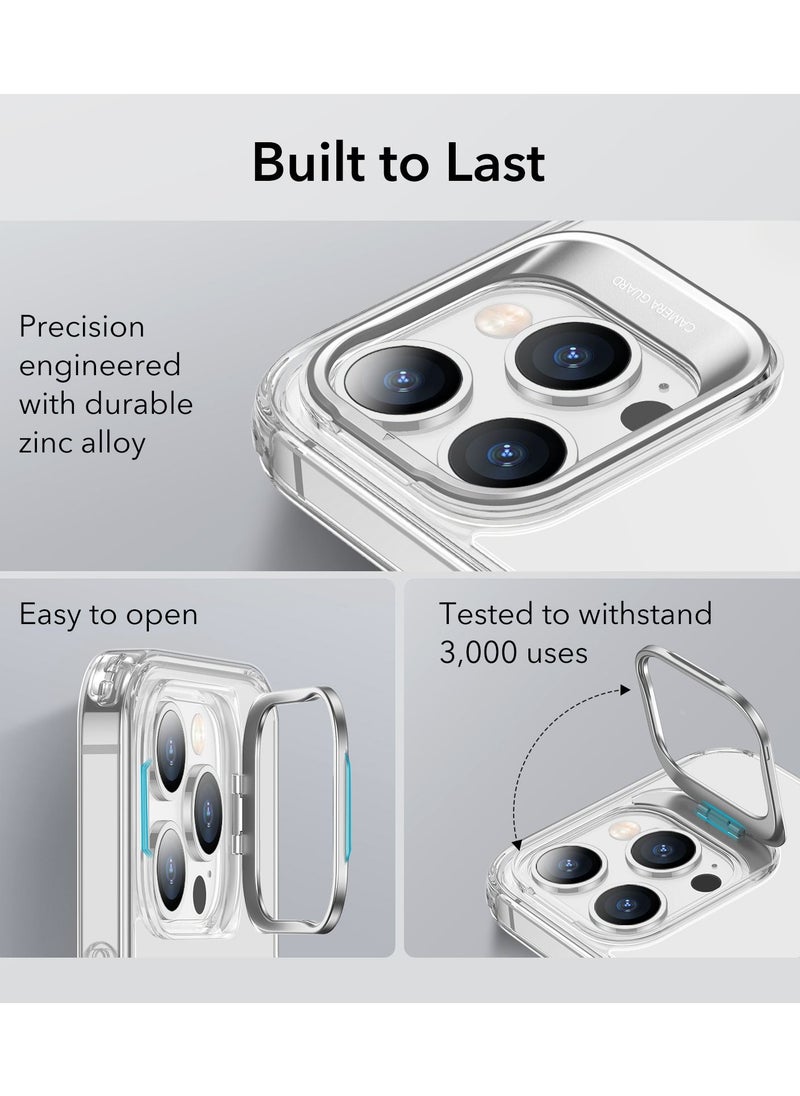 esrgear ESR Classic Kickstand Case Compatible with iPhone 14 Pro Case, Clear Case with Stand, Military-Grade Protection, Built-in Camera Ring Stand, Scratch-Resistant Acrylic Back, Clear  - Image 3