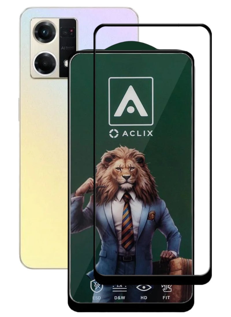 ACLIX Antistatic ESD Dustproof Premium Quality High Definition Tempered Glass Screen Protector Designed For Oppo Reno8 4G - Image 1