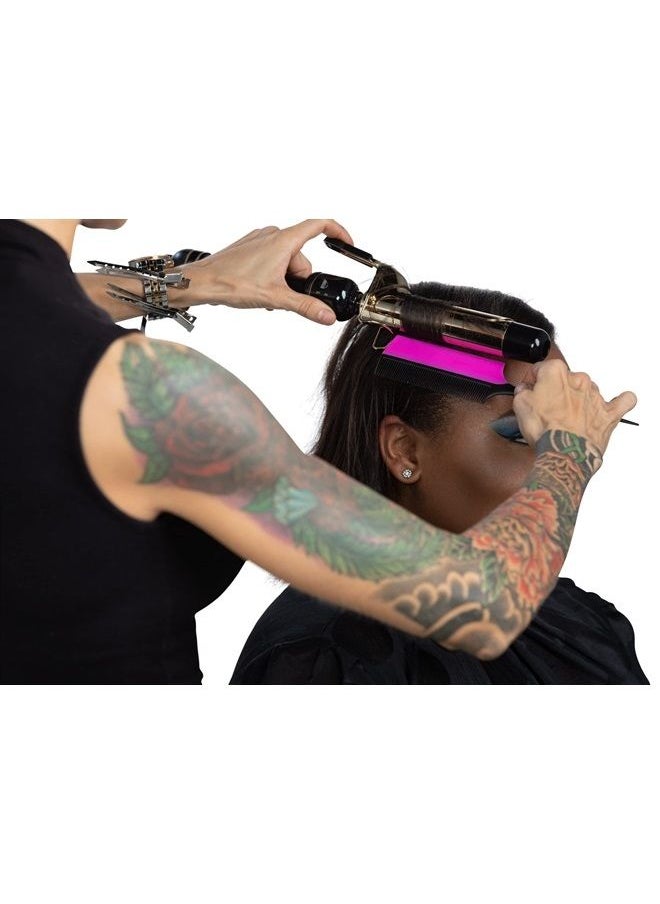 CONTOURE STYLE'nBLADE Professional Hair Styling Comb with Silicone Heat Shield Guard Protection/High Heat Resistance/Reduce Scalp Head Finger Burns from Curling Irons and Hot Hair Appliances  - Image 2