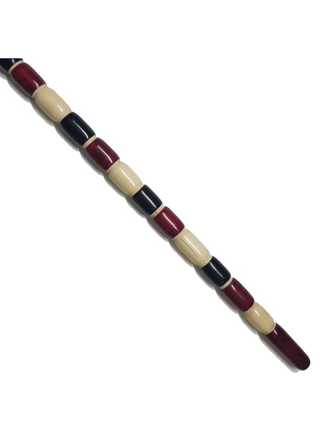 A walking stick made of Aswan beech wood, for men, with a white and black sealer handle. - Image 3