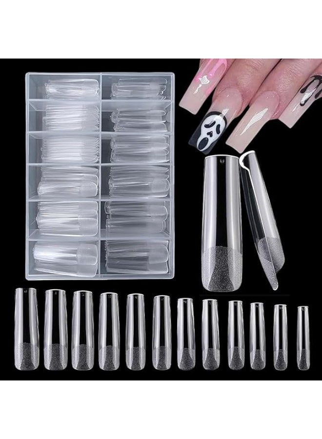 Press on Nails 500 pcs French Transparent Square Press-on Nail Tips Hot Girl False Acrylic Press on Nails - Image 2