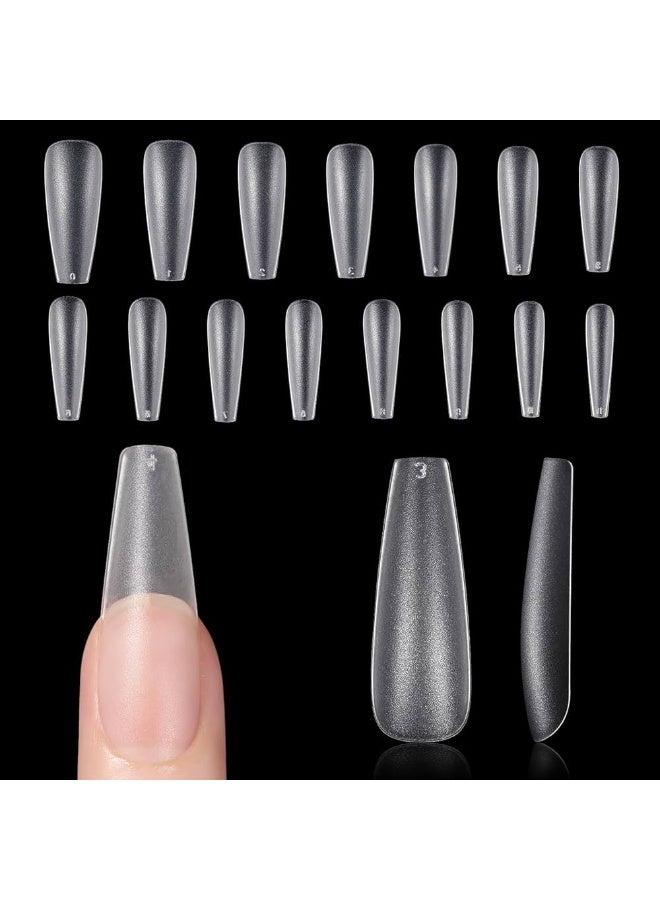 Press on Nails 500 pcs French Transparent Square Press-on Nail Tips Hot Girl False Acrylic Press on Nails - Image 1