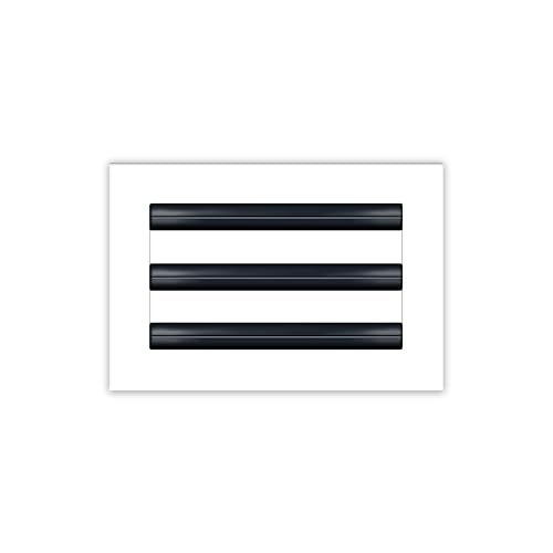 BUILDMART - 10x6 White Modern AC Vent Cover - Decorative Air Vent - Standard Linear Slot Diffuser - Register Grille for Ceiling, Walls & Floors - Texas Buildmart - Image 1