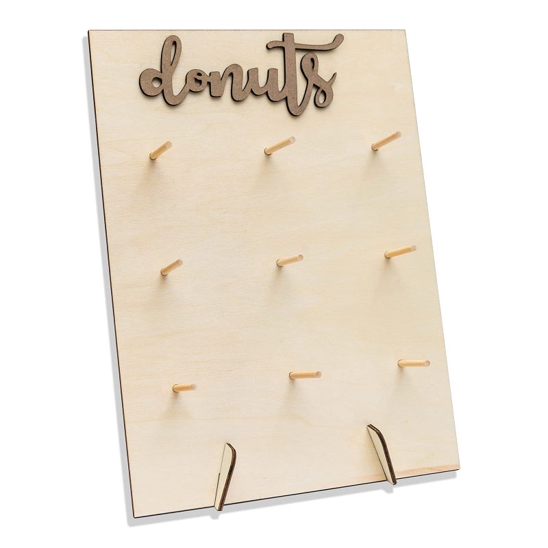 Lamantery Donut Display Stand Wood Doughnuts Wall Stands Display board for Wedding Party Decoration