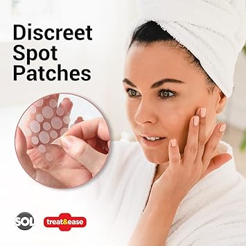 SOL لصقات SOL لعلاج البثور والقرح الباردة 36 حبة 12 قطعة 8 مم 24 قطعة 12 مم للعناية بالبشرة لصقات الهيدروكوليد لعلاج حب الشباب تقلل من التورم تهدئ البشرة تمنع الندوب شبه غير مرئية مثالية للاستخدام الليلي - Image 2