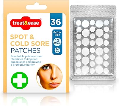 SOL لصقات SOL لعلاج البثور والقرح الباردة 36 حبة 12 قطعة 8 مم 24 قطعة 12 مم للعناية بالبشرة لصقات الهيدروكوليد لعلاج حب الشباب تقلل من التورم تهدئ البشرة تمنع الندوب شبه غير مرئية مثالية للاستخدام الليلي - Image 1