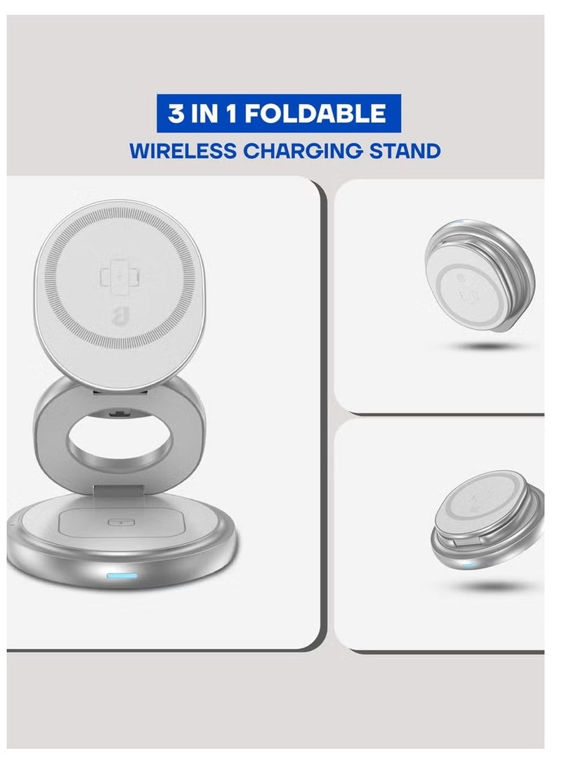 SONIC JEEM Sonic Gym 3-in-1 Wireless Charging Pad Foldable Wireless Charging Stand (WT-K451) - Image 4