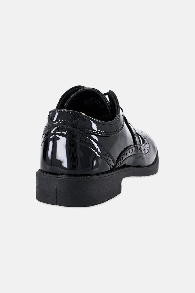 Josmo Kids Boy Lace Up Derby Shoes, Black  - Image 2