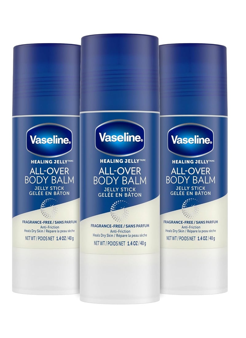Vaseline - Vaseline All-Over Body Balm Stick 3-Pack – Non-Greasy Fragrance-Free Moisturizer, Travel-Size Lotion, Premium Packaging, 1.4 Oz Ea - Image 1