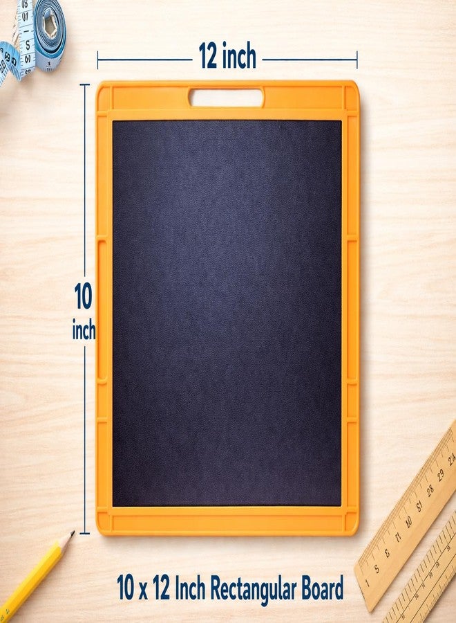 YAJNAS Double Sided Blackboard Slate with Handle for Kids Chalkboard Writing Drawing Learning Board Pre Writing Practice Educational Toy for Toddlers Preschool Nursery LKG UKG Children 10x12 Inch - Image 2