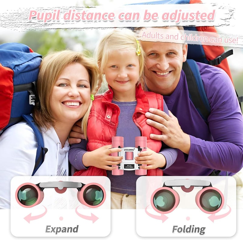 USCAMEL Binoculars Kids, Compact 8×21 Binoculars Adults, Mini Travel Binocular for Bird Watching and Hunting - Image 5