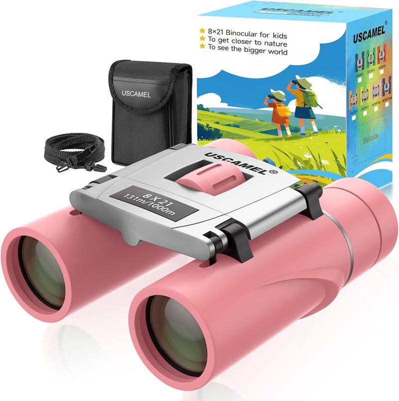 USCAMEL Binoculars Kids, Compact 8×21 Binoculars Adults, Mini Travel Binocular for Bird Watching and Hunting - Image 1