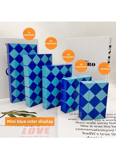 Children's Variable Magic Ruler////Large Rubik's Cube Kindergarten Toys Wholesale-Color:Mini Blue-36+48+60+72 [4 Boxes]