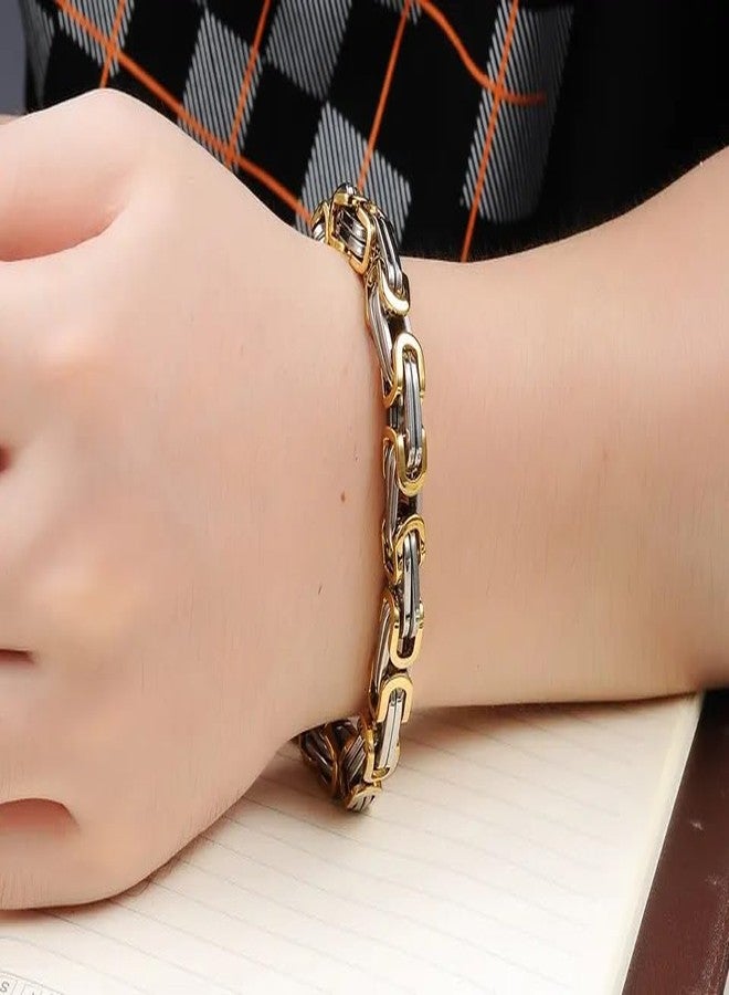 MEENAZ chain for men combo Bracelet for men gold chain for men stylish chain for boys mens necklace for men Stainless steel long chains Locket Pendant anti tarnish necklace black neck accessories 469 - Image 4
