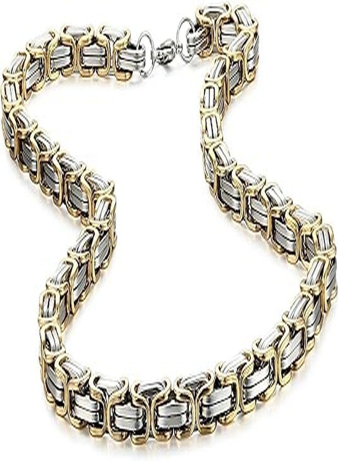 MEENAZ chain for men combo Bracelet for men gold chain for men stylish chain for boys mens necklace for men Stainless steel long chains Locket Pendant anti tarnish necklace black neck accessories 469 - Image 2