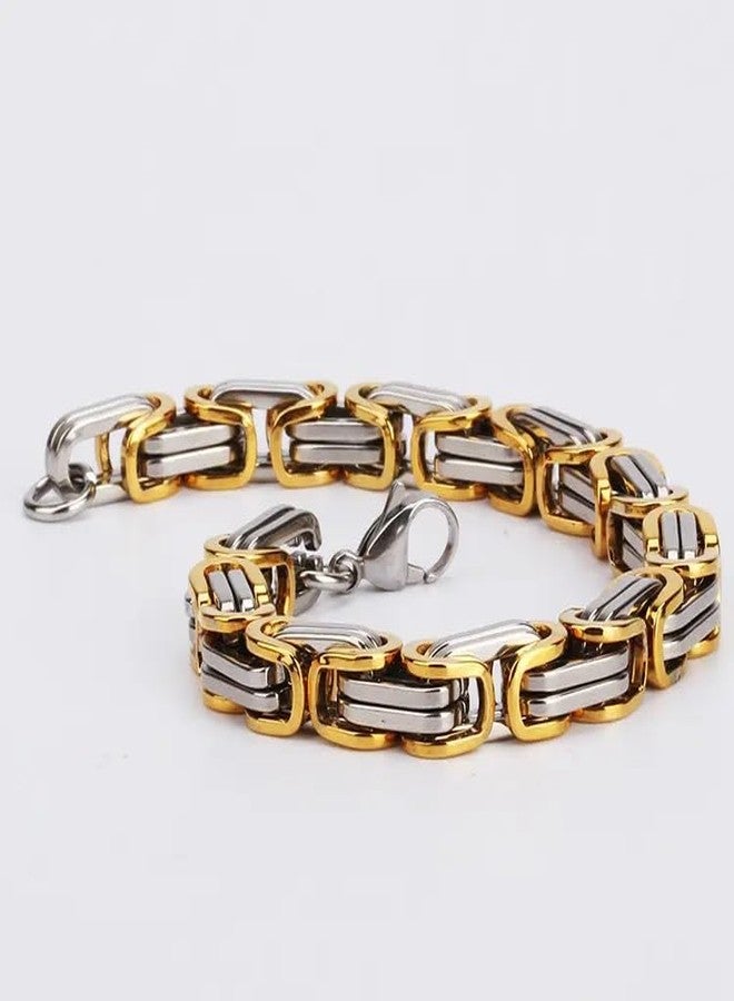 MEENAZ chain for men combo Bracelet for men gold chain for men stylish chain for boys mens necklace for men Stainless steel long chains Locket Pendant anti tarnish necklace black neck accessories 469 - Image 5