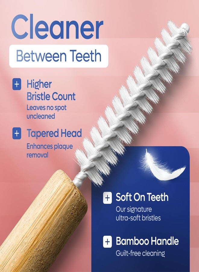 SmartLifeco Bamboo Interdental Brushes (10 Count) - Eco-Friendly Reusable Dental Picks, Flexible Soft Bristles, Superior Gum & Teeth Cleaning, Toothpicks for Braces, PikStik - Tight Gaps - Image 2