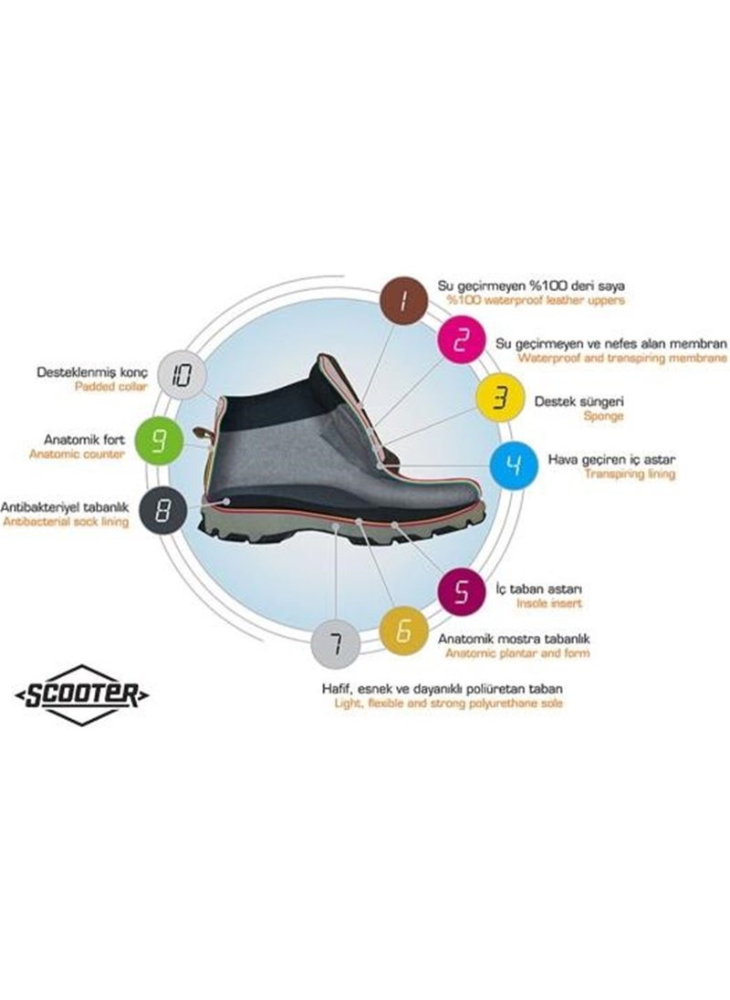 Scooter  1490 Beige Nubuck Waterproof Men's Military Boots  - Image 3