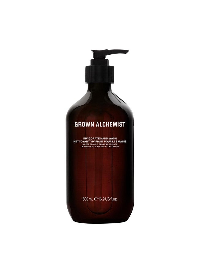 Grown Alchemist Invigorate Hand Wash. Sweet Orange Cedarwood Sage. Hydrates And Cleanses Skin (500Ml)