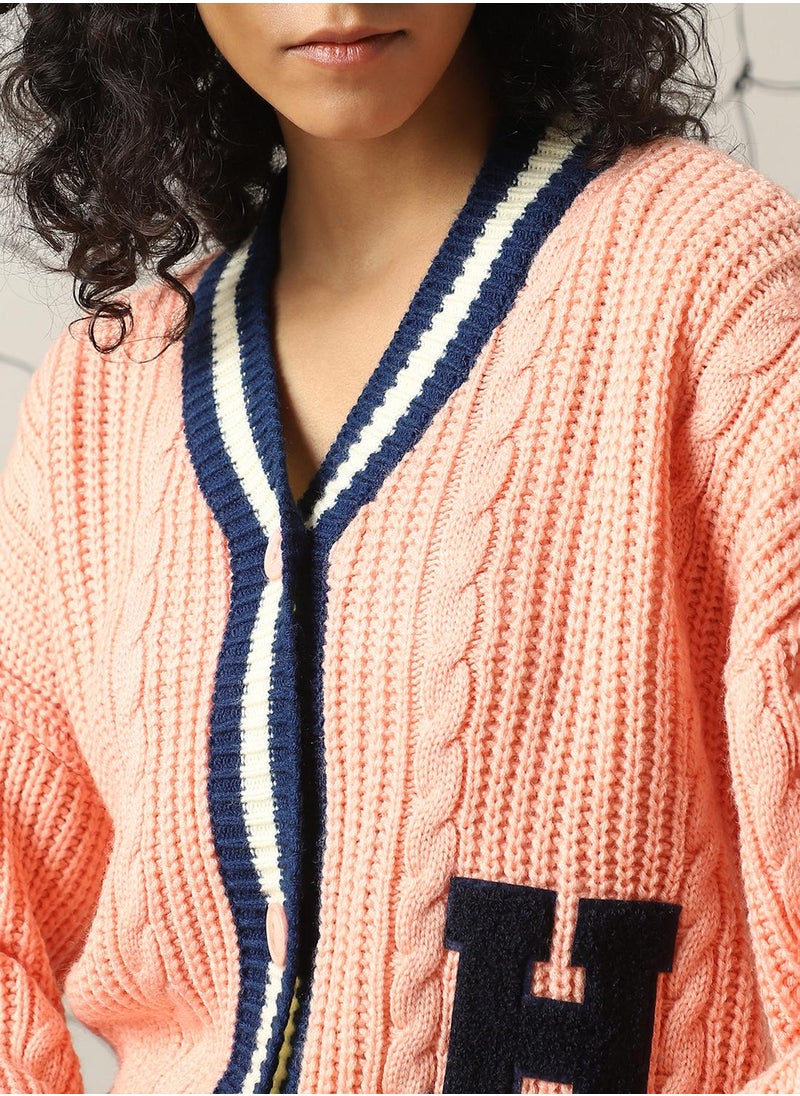Hubberholme Women's Multicoloured 100% Acrylic Solid Regular Fit Sweater  - Image 5