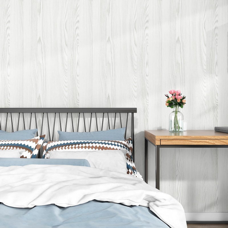 WESTICK Grey White Wood Grain Contact Paper for Cabinets Vintage Wooden Wallpaper Peel and Stick Countertops Waterproof Rustic Wood Contact Paper for Tables Desk Drawers Walls Camper 158 x 393 - Image 2