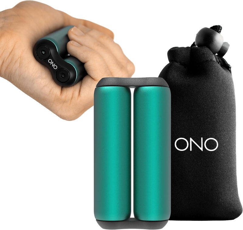 ONO Roller - Handheld Fidget Toy for Adults | Help Relieve Stress, Anxiety, Tension | Promotes Focus, Clarity | Compact, Portable Design (Junior Size/Aluminum, Teal) - Image 1