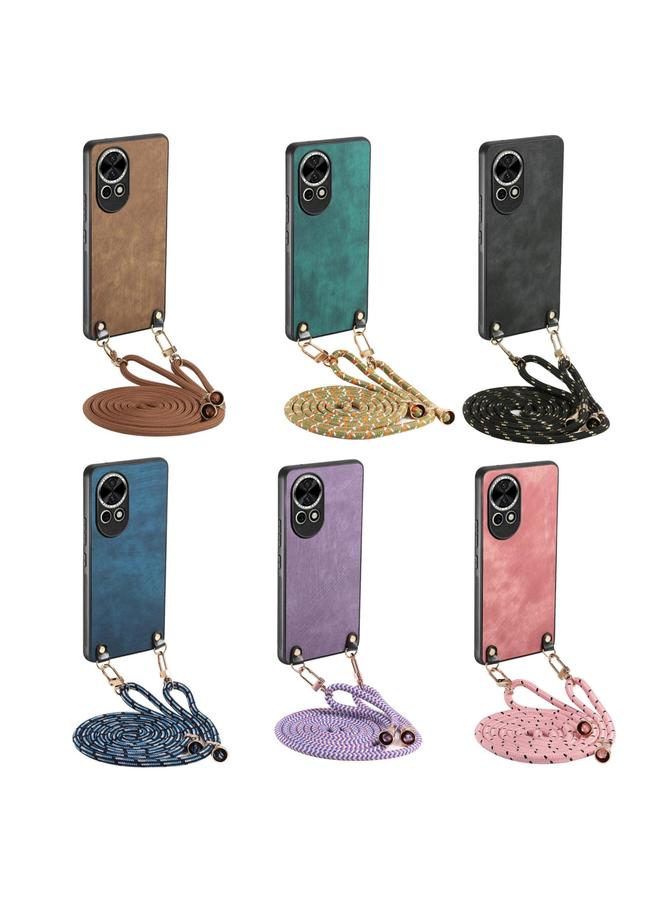 S-TOP Case For Huawei nova 9 Vintage Leather PC Back Cover Phone Case with Crossbody Strap - Image 5