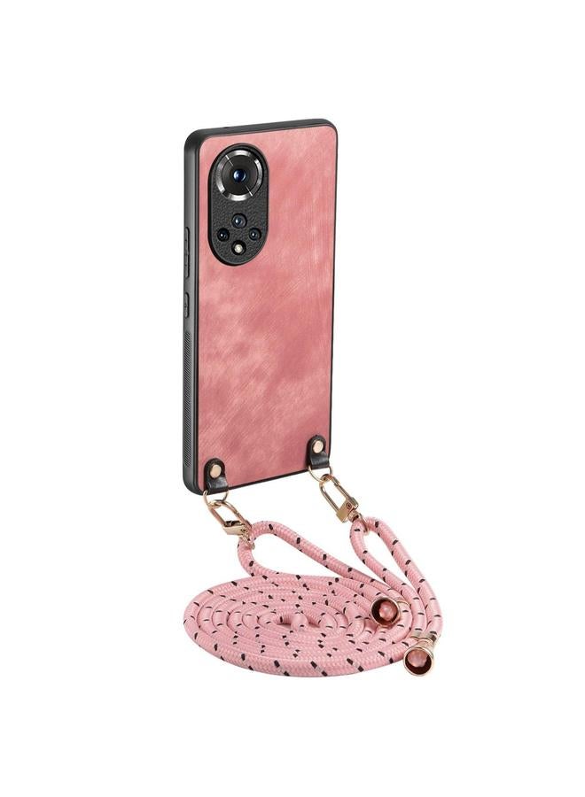 S-TOP Case For Huawei nova 9 Vintage Leather PC Back Cover Phone Case with Crossbody Strap - Image 1