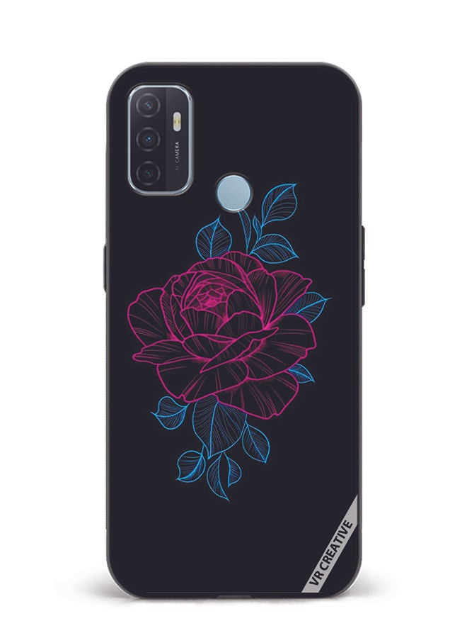 VR CREATIVE Protective Case Cover For Oppo A53 Rose Design Multicolour - Image 1