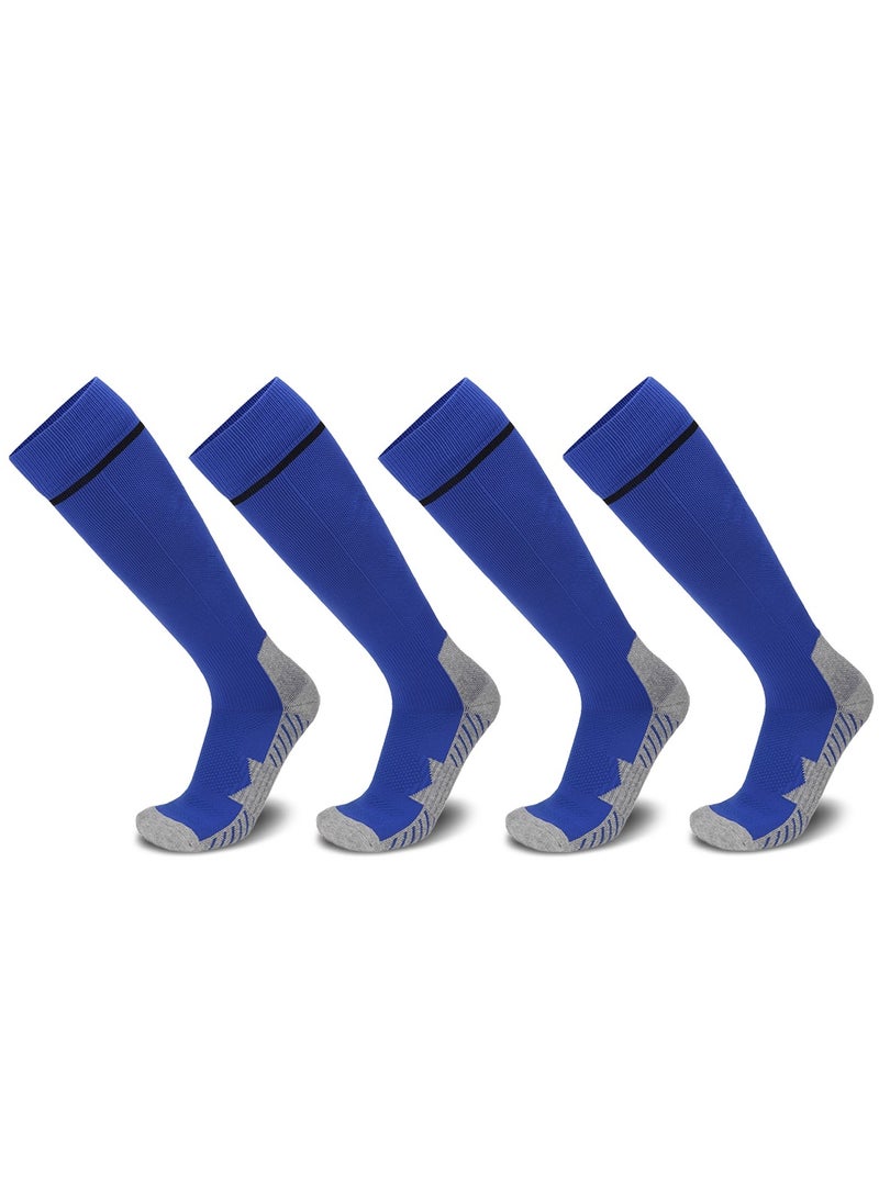 جناح السماء جوارب كرة القدم للرجال (1/2/3/4 زوج) وسادة رياضية، قابلة للتنفس، مريحة، مضادة للانزلاق، حماية من الوسادة، امتصاص العرق، جوارب رياضية للأطفال والشباب والبالغين - Image 1