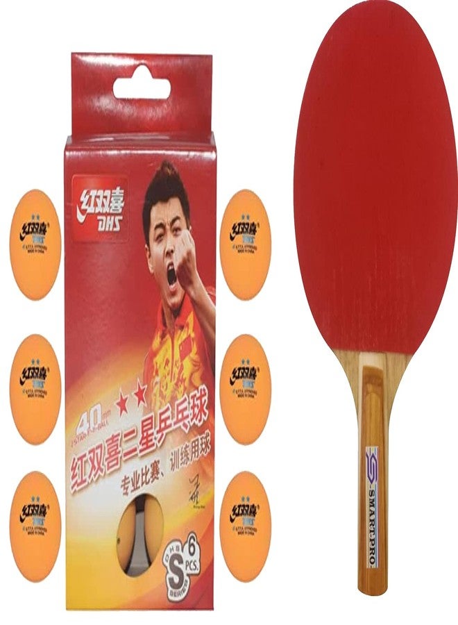 DHS TT Ball S-S1840BY 2 Star Y Supermarket (6 Pcs Box) 24 PCS with Smart PRO TT BAT Moon - Image 1