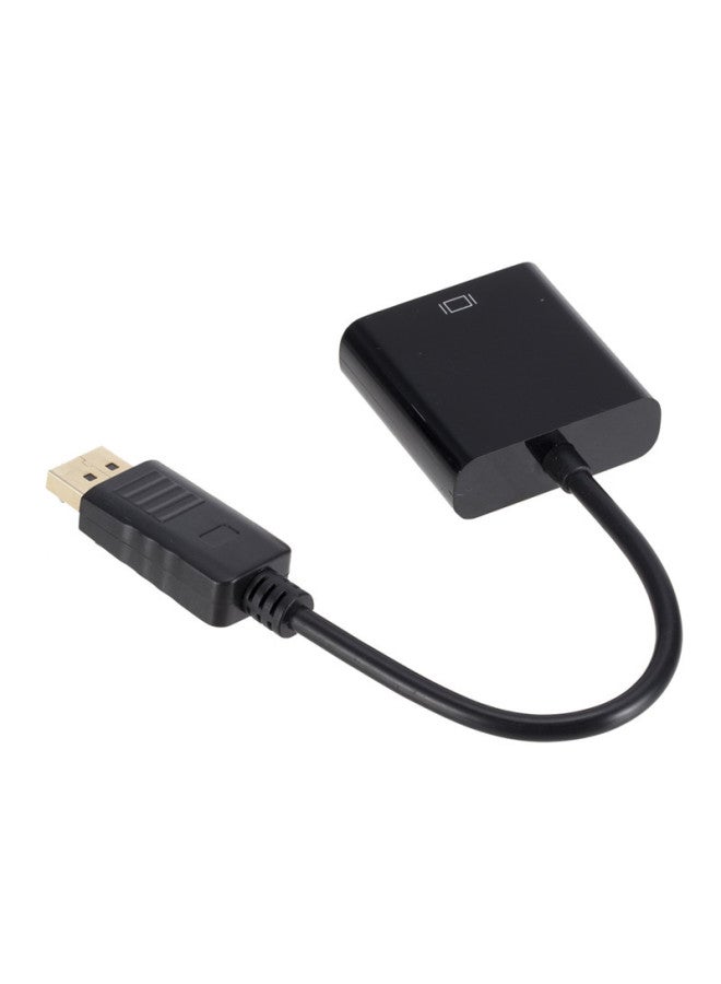 DP TO VGA Adapter Displayport Computer TO Projector VGA Big DP TO VGA Line DP TO VGA-Color:White