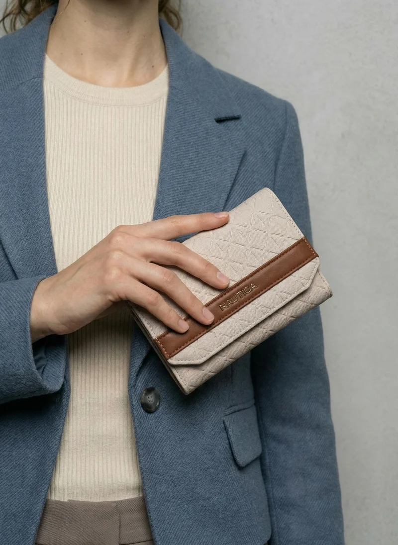 NAUTICA  ANA Tri-Fold Monogram Wallet for Women | Best Price UAE