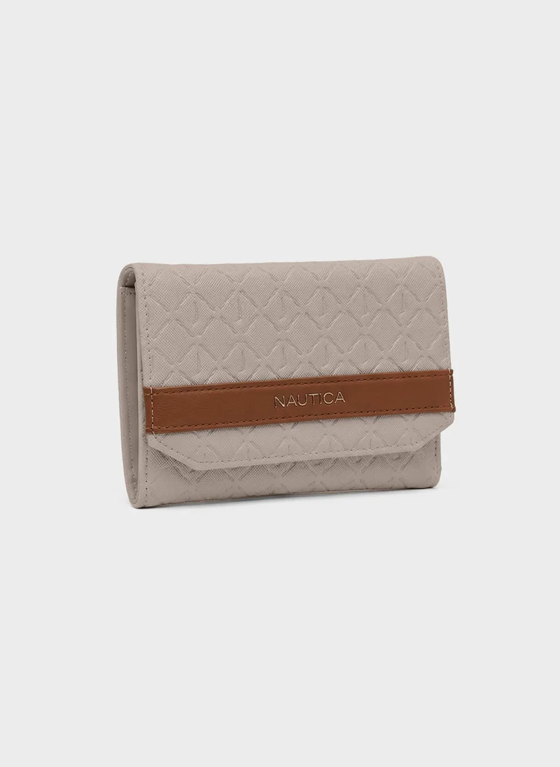 NAUTICA  ANA Tri-Fold Monogram Wallet for Women | Best Price UAE