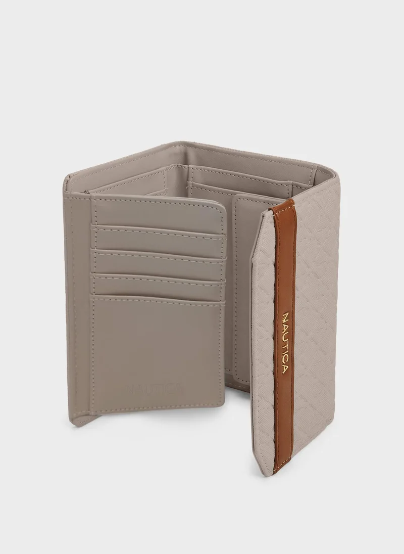 NAUTICA  ANA Tri-Fold Monogram Wallet for Women | Best Price UAE