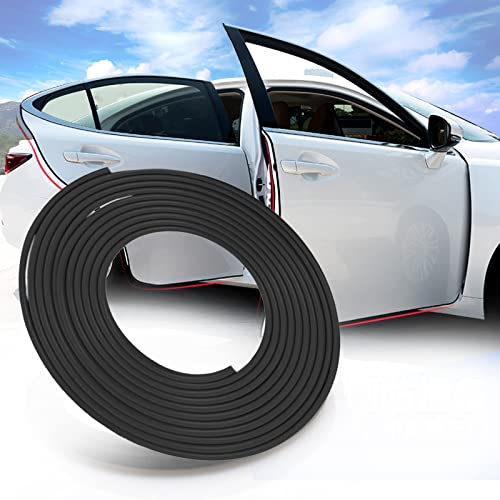 TEMI Car Door Protector Edge Guards, 32Ft(10M) Universal Rubber Seal Protector U Shape Edge Trim Car Door Edge Protection for Most Car (Black, 32FT) - Image 1