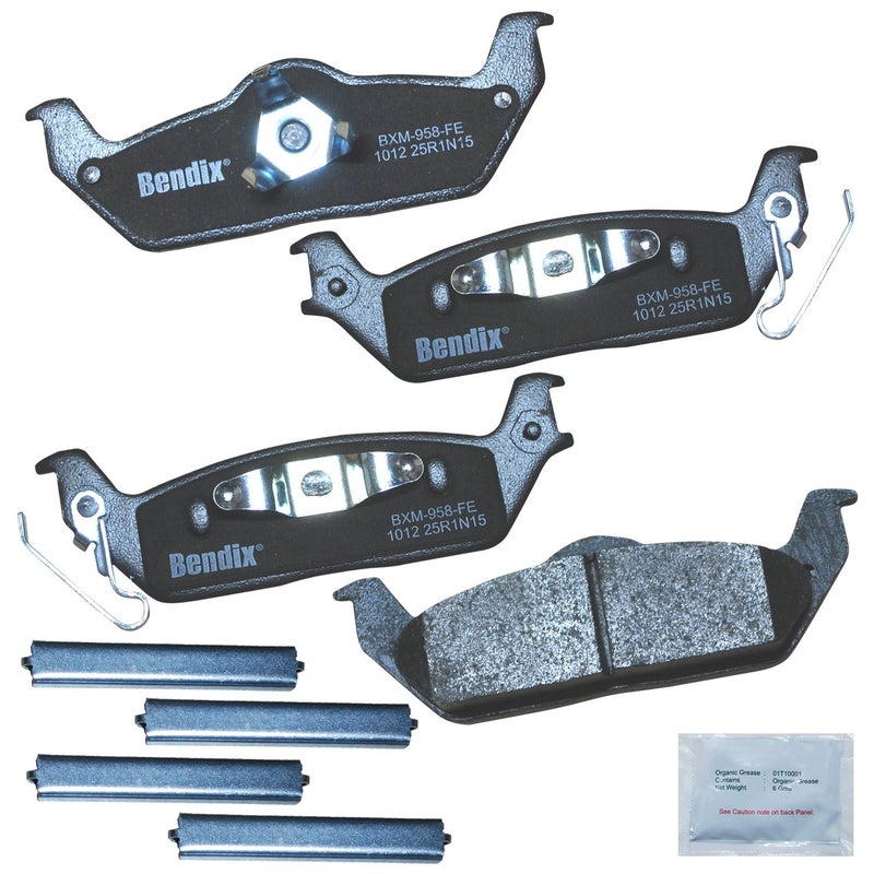 Bendix Priority1 CFM1012 Semi-Metallic Rear Brake Pads for Ford F-150 2011-2004, Lobo 2005-2003, Lobo 2014-2009, Lincoln Mark LT 2008-2006, Mark LT 2011-2010 - Image 1