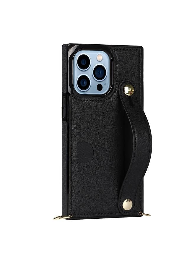 S-TOP Case For iPhone 14 Pro Crossbody Wrist Strap Card Holder Phone Case - Image 2