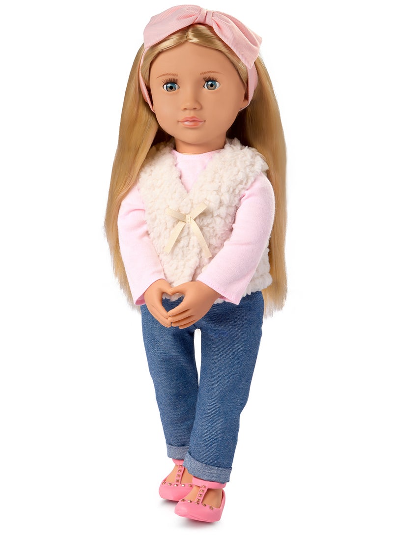 Our Generation Doll With Glam Fur Vest Emmie - Image 3