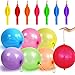 LEEZZIZZ 41Pcs Punch Balloons Thickened Neon Punching Balloon Heavy Duty with Rubber Band Handle Birthday Party Favors for Kids Weddings Goodie Bag Supply - Image 3