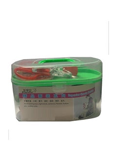 Practical Needle Scissors Thread Thimble Pin Leading Machine Storage Bow Suits Home Sewing Kits Hussif Workbox- Green