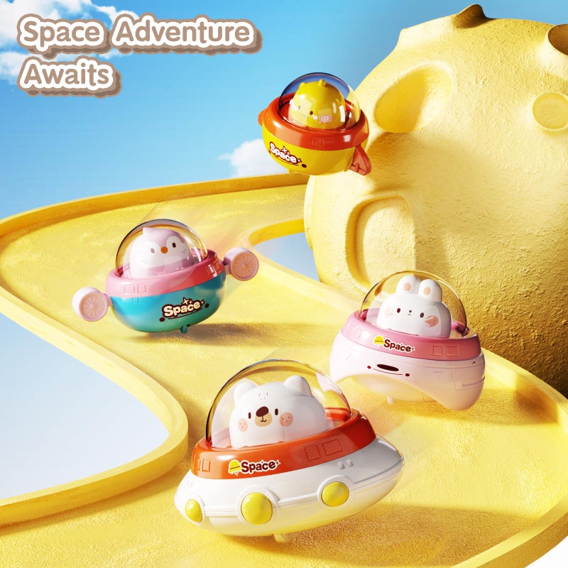 Dimoarch Easter Basket Stuffers Space Cars Toys for Toddlers, Press Go Cars for Toddlers 1-3, Baby Toys for 6-9-12-18 Months, Easter Gifts for 1 Year Old Boys, 1st Birthday Gift for Baby Infant Toddler - Image 5