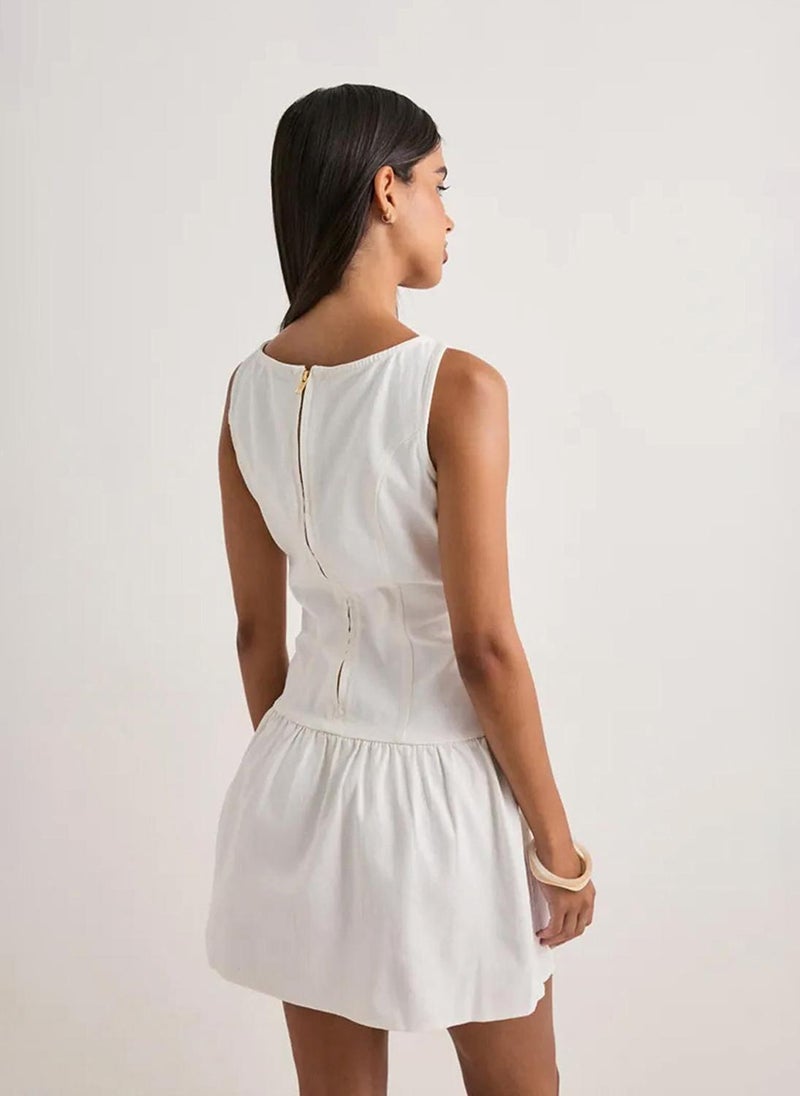 VERO MODA Women's VMKIARA Twill Sleeveless Short Woven Dress - Image 4