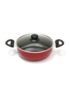 BLACKSTONE Nonstick Kadai Pan Frying Pan with Glass Lid 26CM  - Image 1