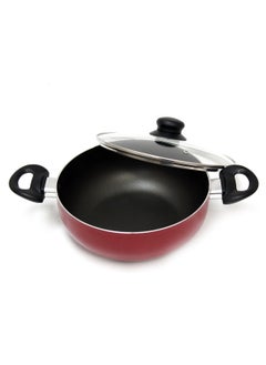BLACKSTONE Nonstick Kadai Pan Frying Pan with Glass Lid 26CM  - Image 5