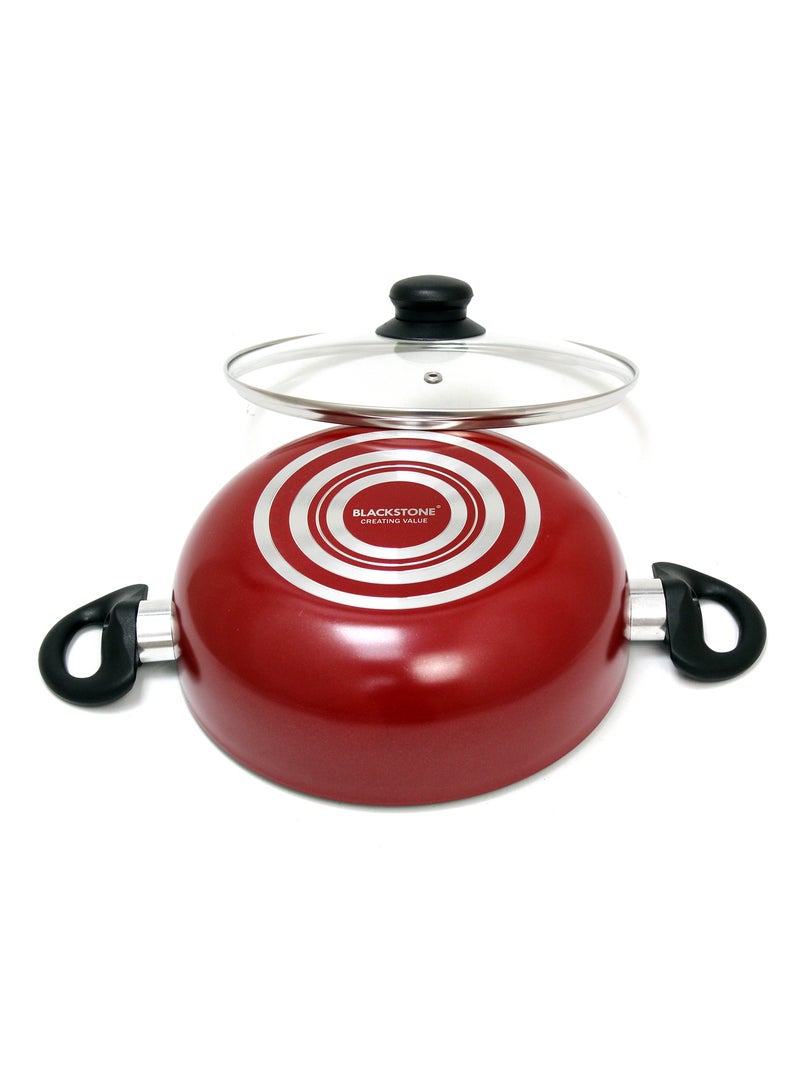Nonstick Kadai Pan Frying Pan with Glass Lid 26CM