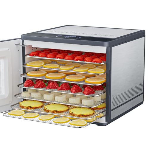 TINANA Food Dehydrator Machine for Jerky Beef: TINANA Stainless Steel Food Dryer for Meat - Digital Food Dehydrater for Fruit Herbs - Image 1