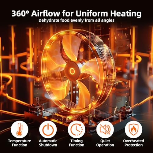 TINANA Food Dehydrator Machine for Jerky Beef: TINANA Stainless Steel Food Dryer for Meat - Digital Food Dehydrater for Fruit Herbs - Image 5