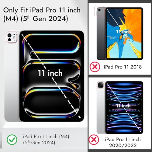 Robustrion Cover for iPad Pro 11 inch Cover Case 5th Generation (M5 / M4) with Pencil Holder, Case Cover for iPad Pro 11 inch [Auto Sleep Wake Support] - Lavender - Image 2