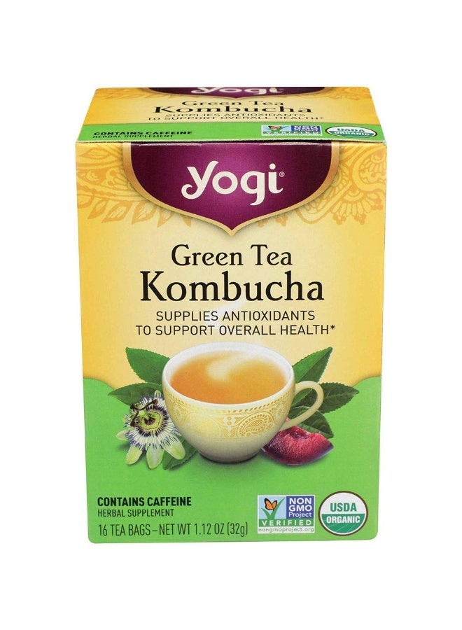 Yogi Tea Green Kombucha,16 Tea Bags,1.12oz (32g)